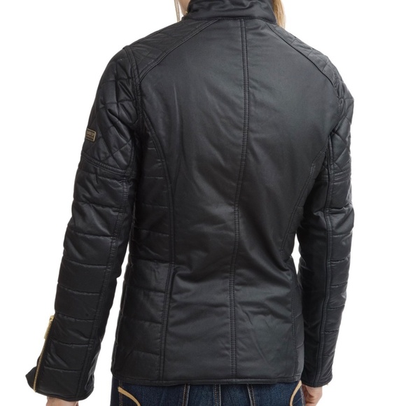 Ladie's Barbour Axle Waxed Motorcycle Jacket size US 4 / UK 8 NWT - Picture 2 of 6